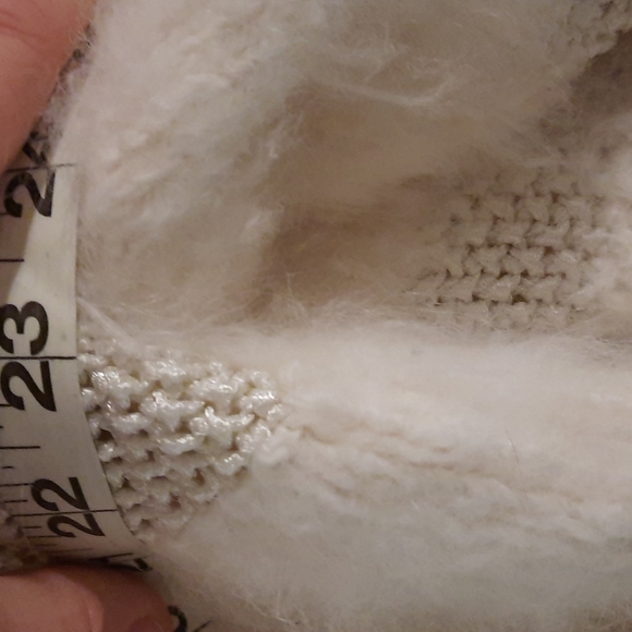 Beautiful Vintage mohair sweater button up bomber style cream / off white - Picture 3 of 12